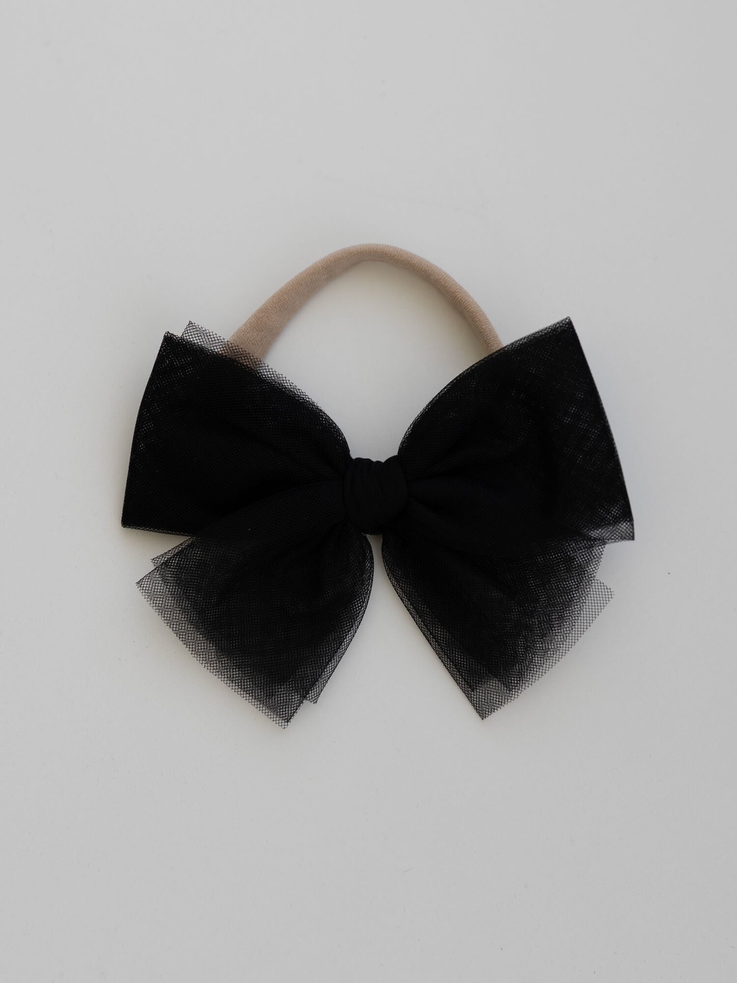Tulle bow headband - black