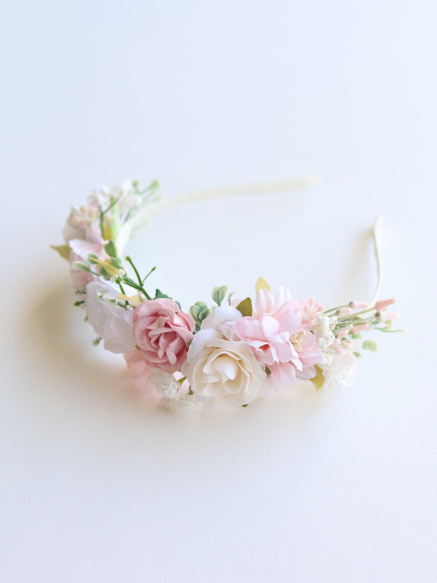 Callie pink flower girl headband.