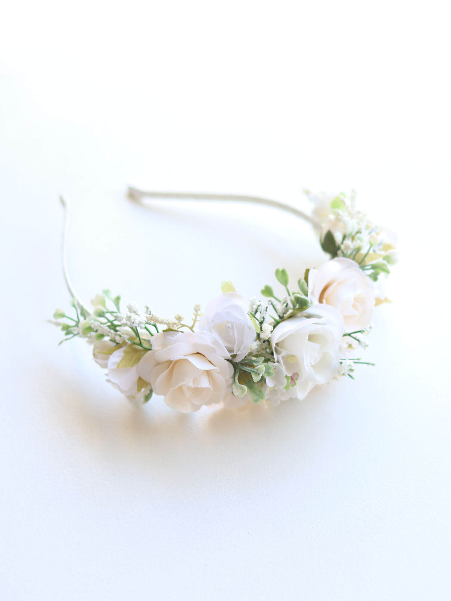 Callie ivory flower girl headband.