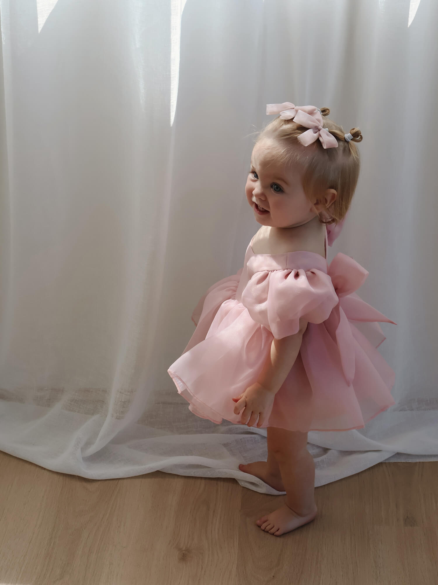 Cleo romper - blush organza