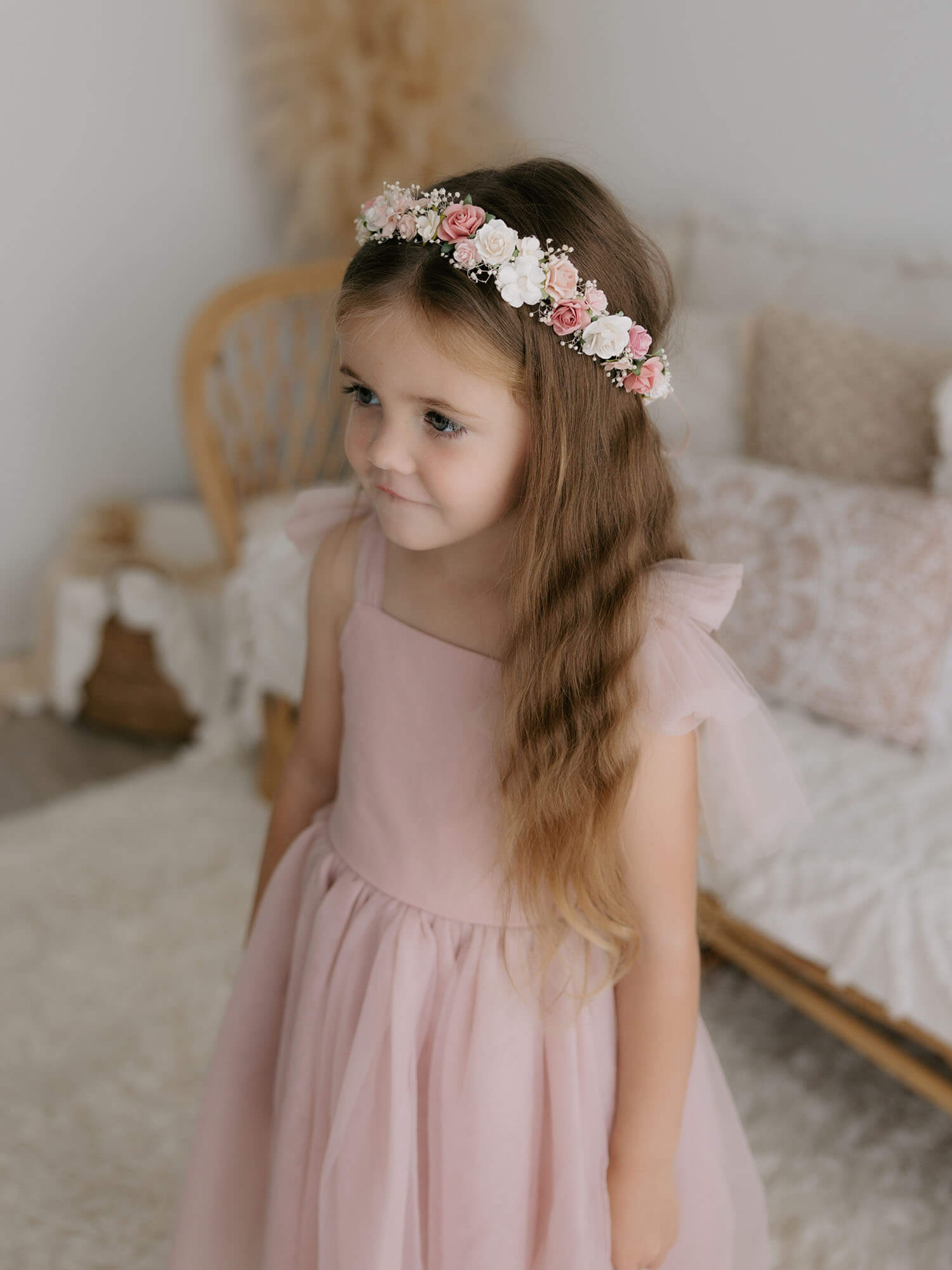 Elsie flower crown - dusty rose