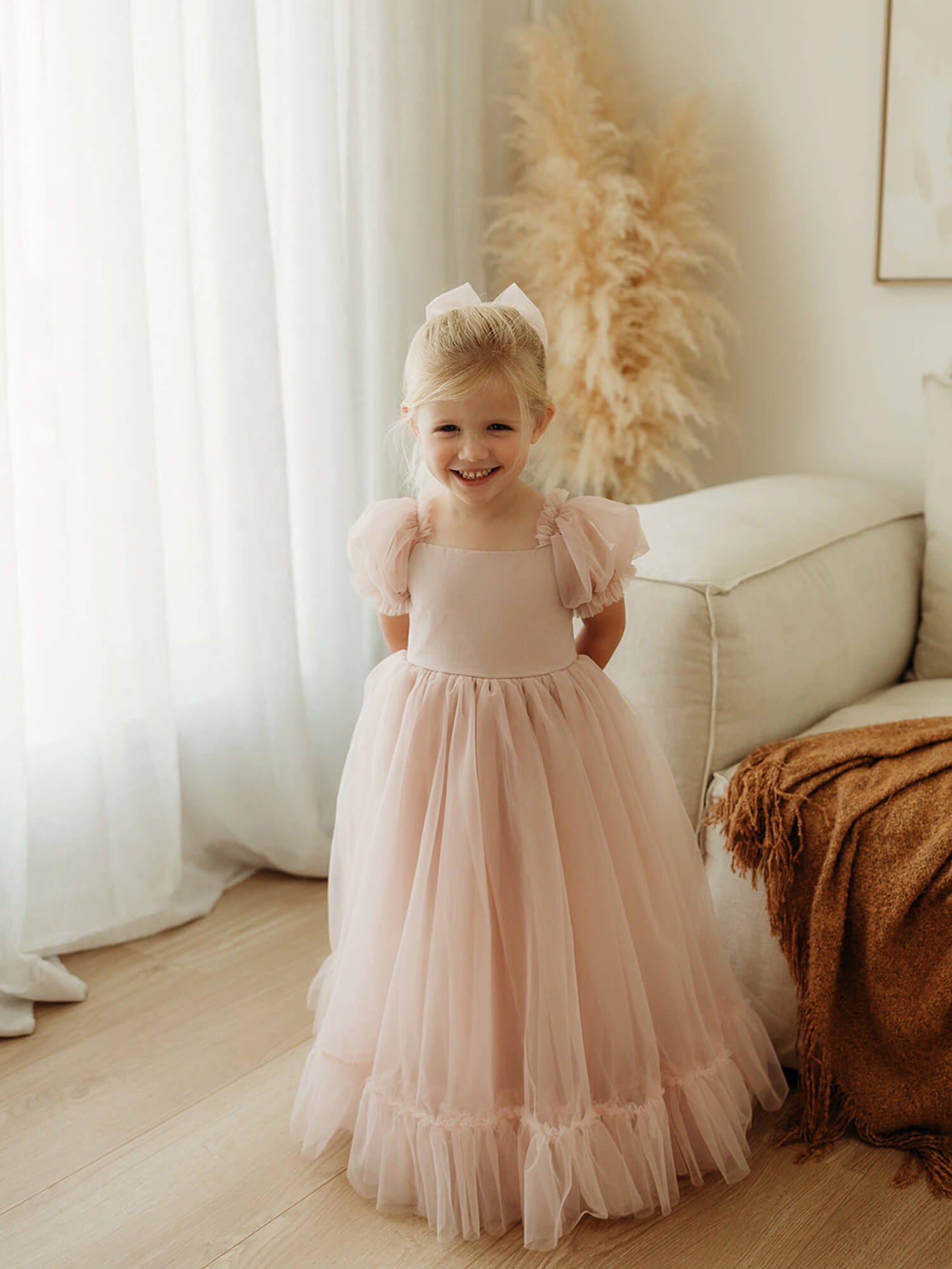 Gabrielle dress - full length - dusty pink