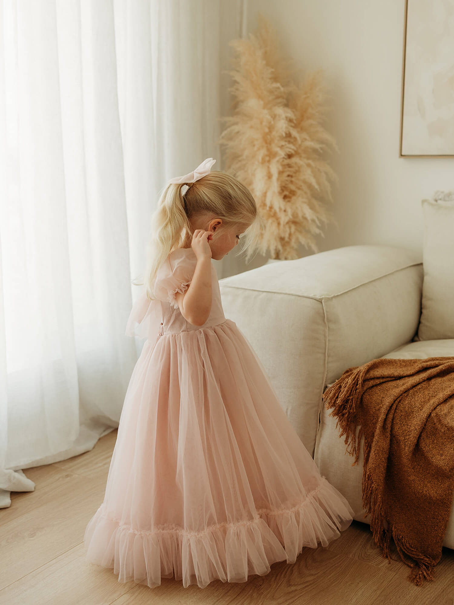 Gabrielle dress - full length - dusty pink