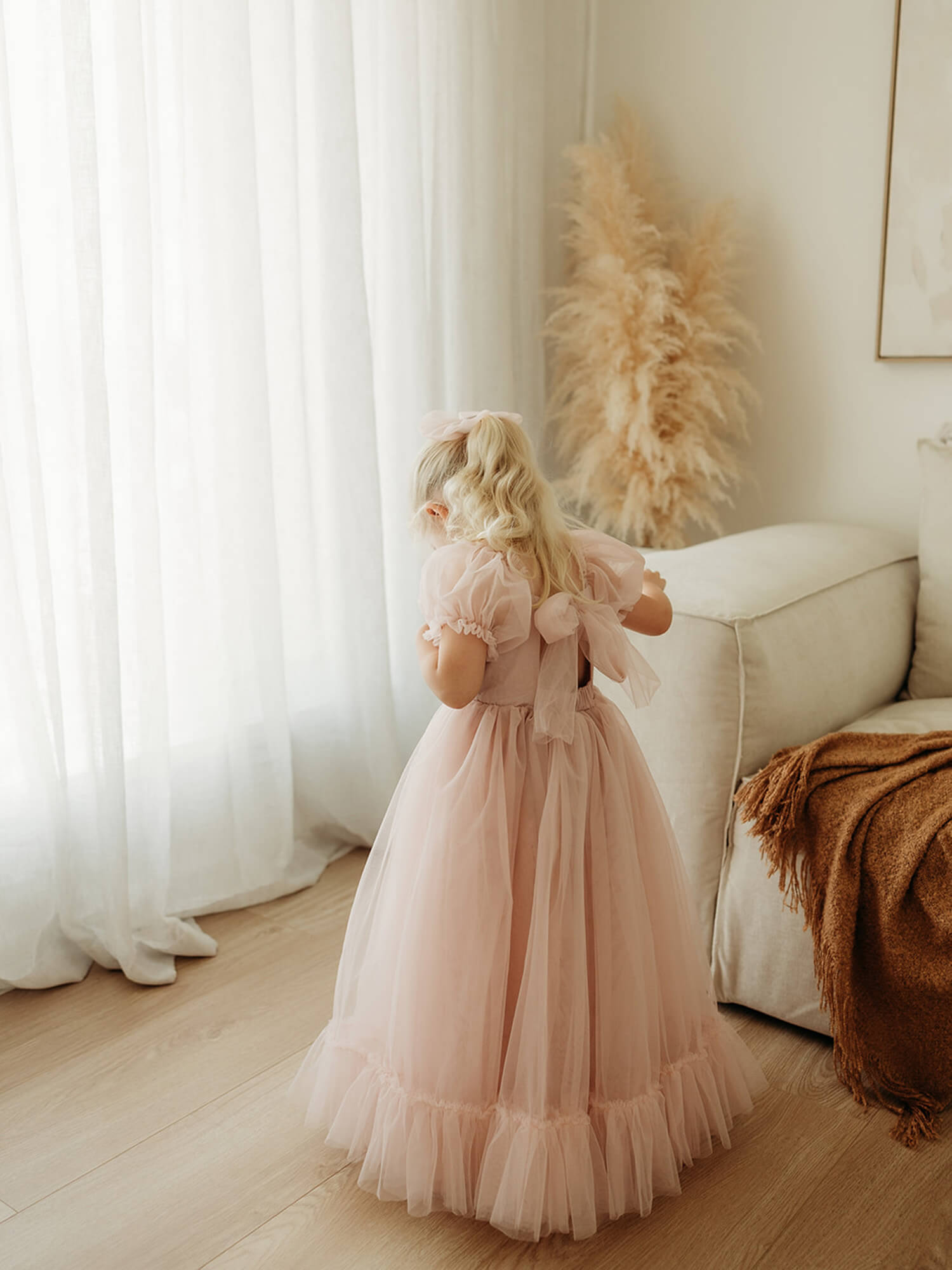 Gabrielle dress - full length - dusty pink