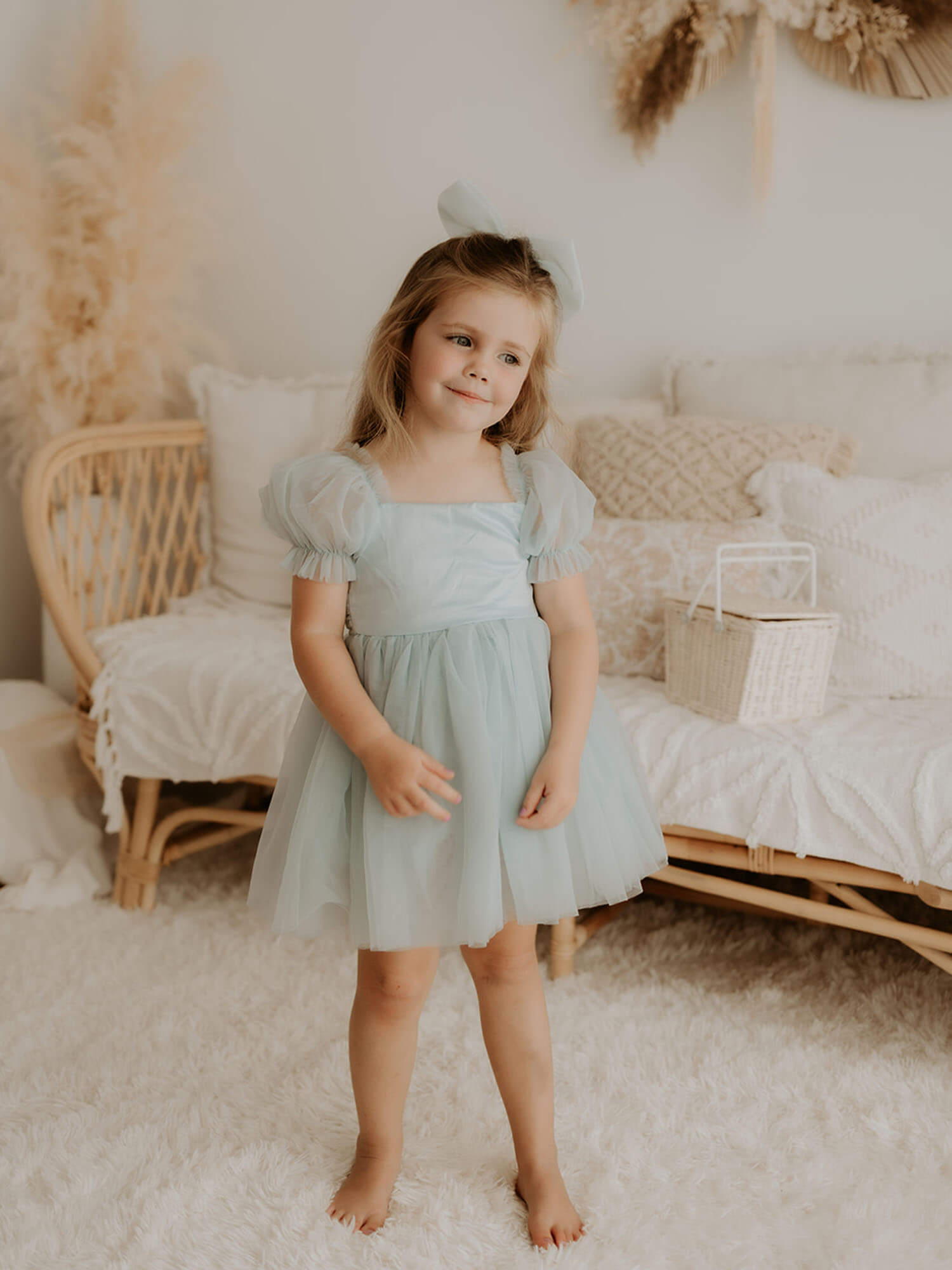 Layla Flower Girl Dress - Dusty Blue - Oui Babe Layla Flower Girl Dress - Dusty Blue - Oui Babe
