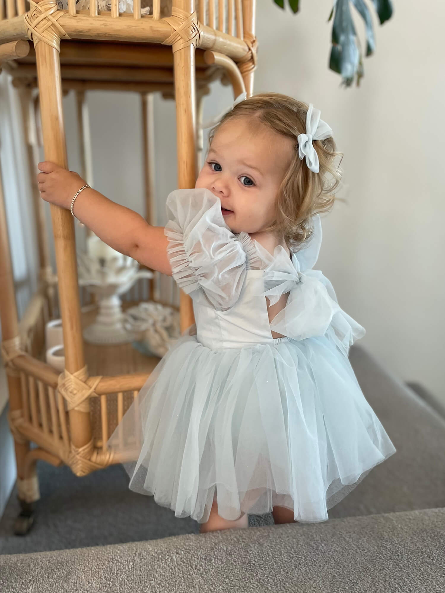 Gabrielle romper - dusty blue