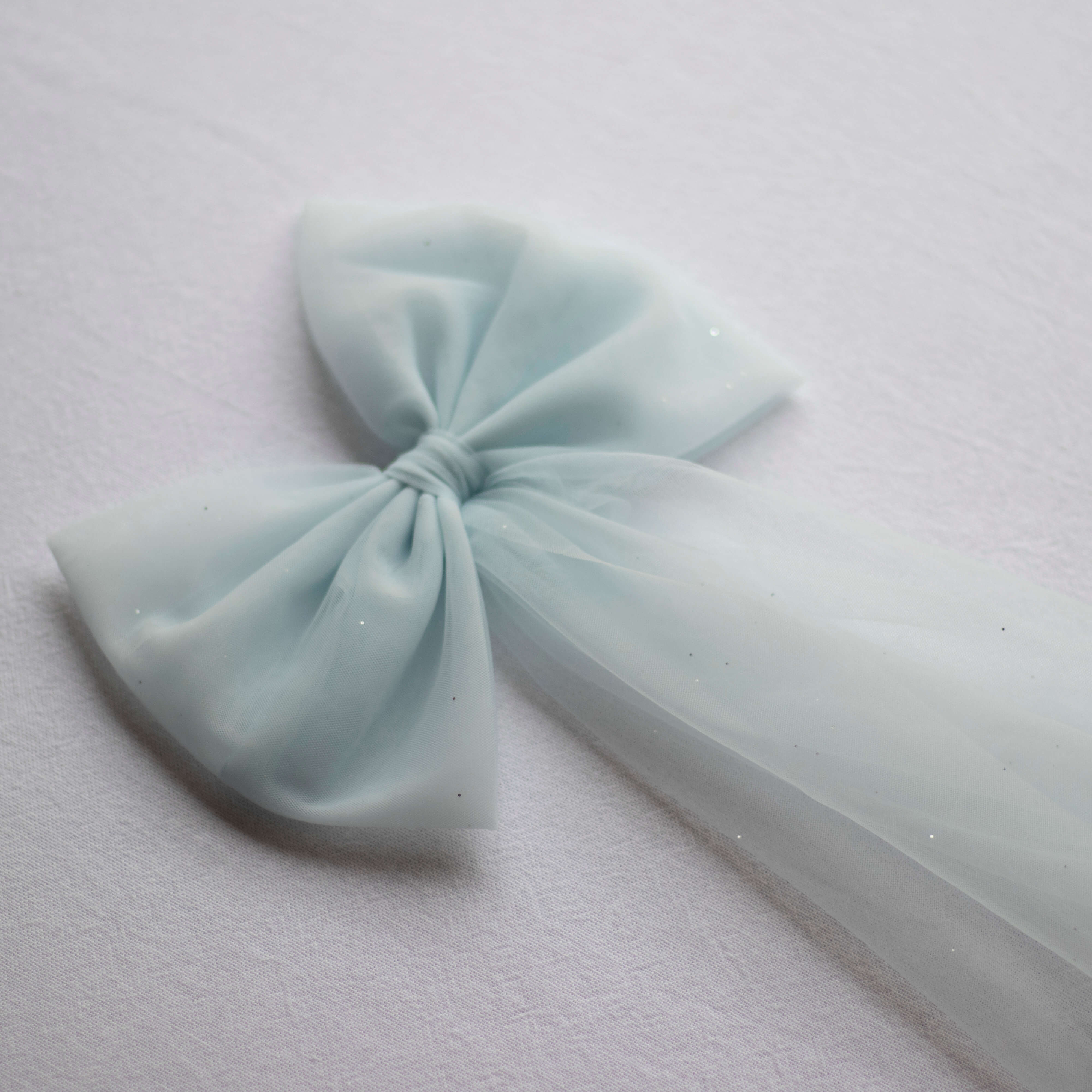 Tulle bows - Dusty blue