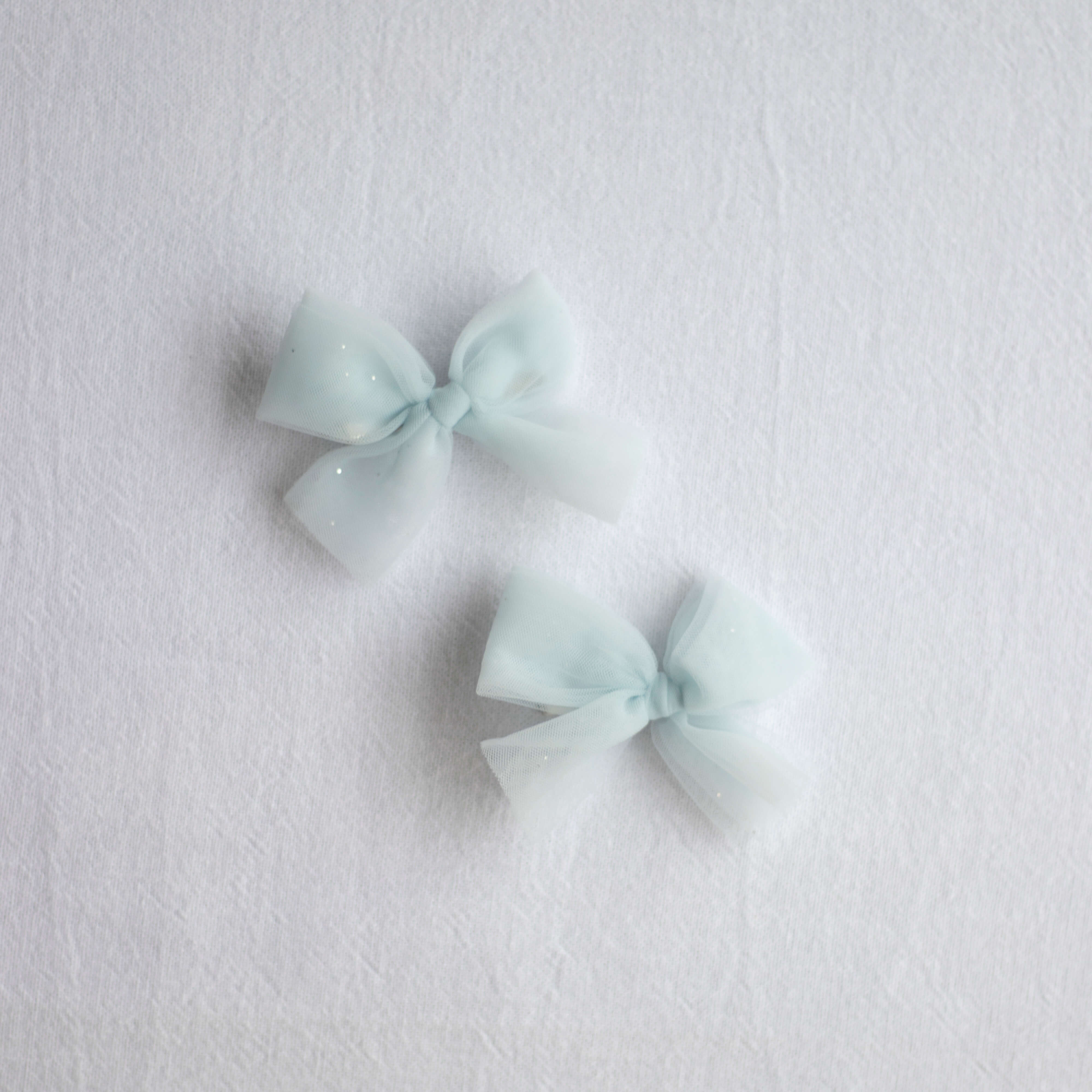 Tulle bows - Dusty blue