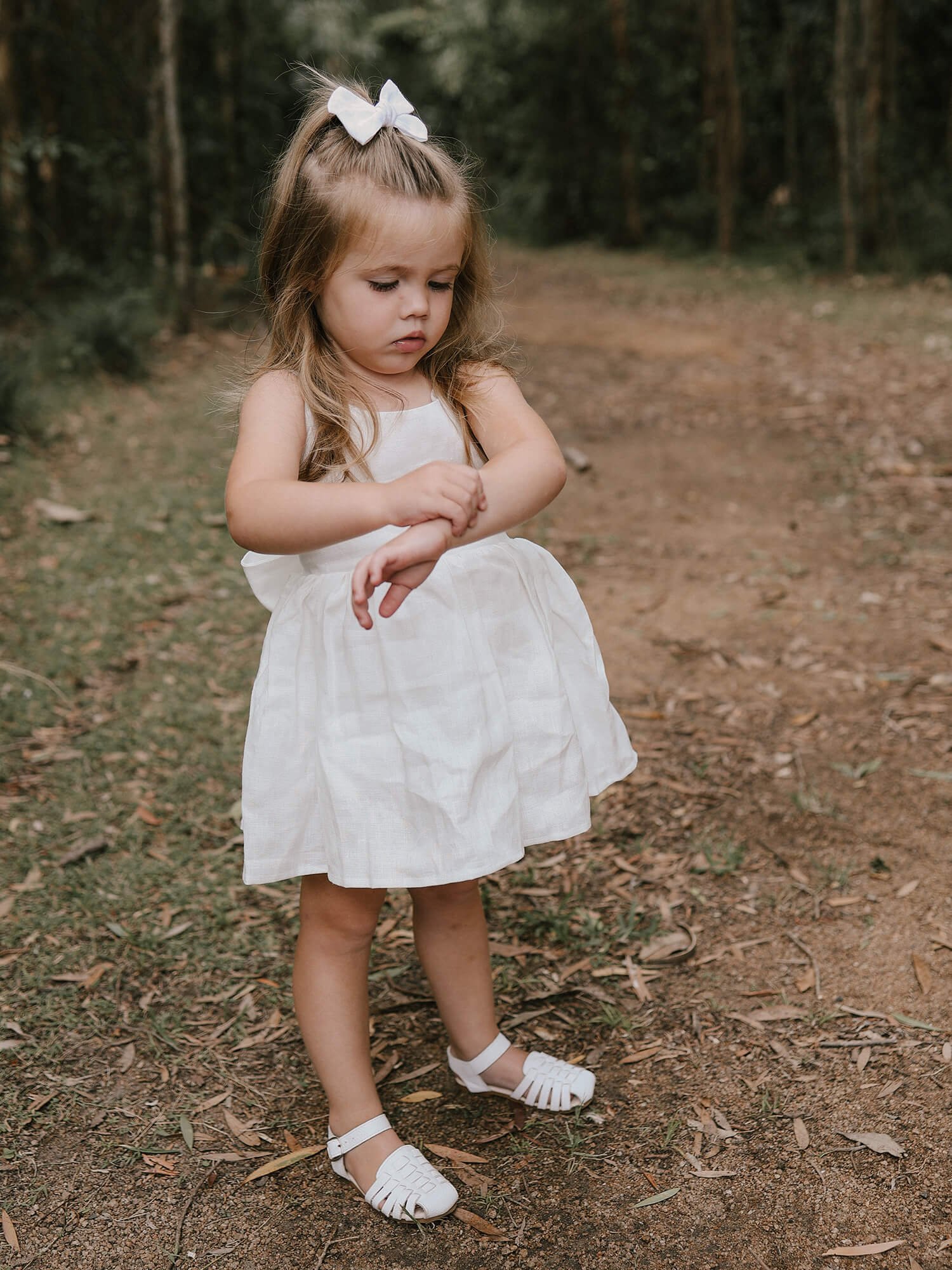toddler linen dress Stella - Flower Girl Dress colour:khaki RESERVED - Do. Not Whether its a family Size:US2 - Preorder