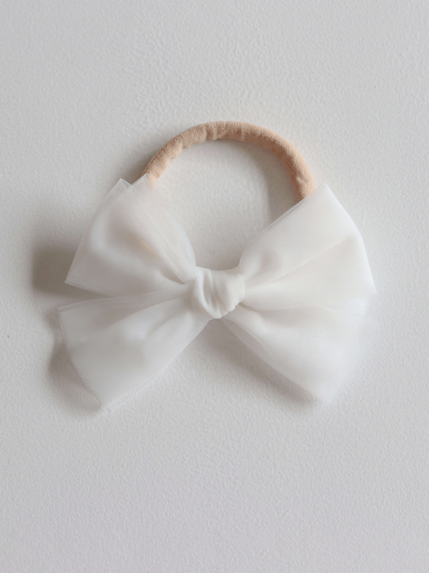Tulle bow headband - ivory