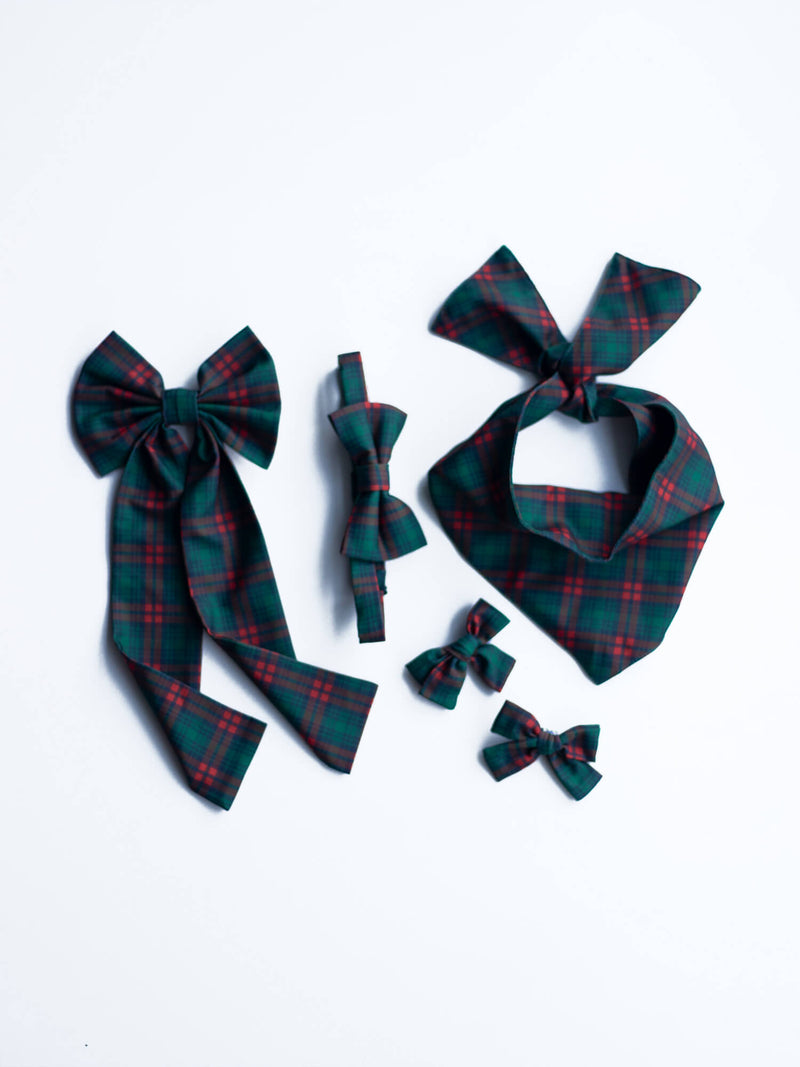 Christmas plaid accessories