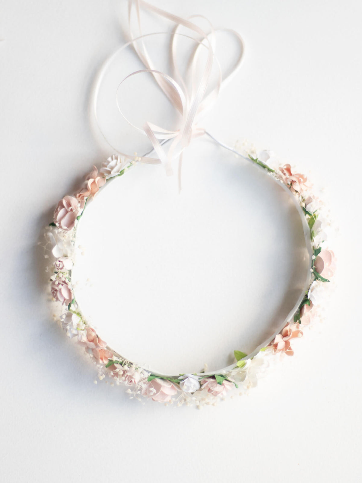 Elsie flower crown - peachy blush