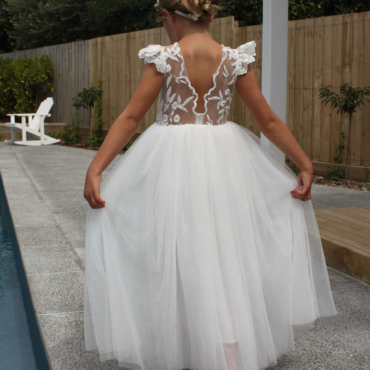 Abigail Dress - Ivory Tulle Flower Girl Dress