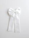 Adeline satin bow for flower girls. To match our Adeline satin flower girl dress.