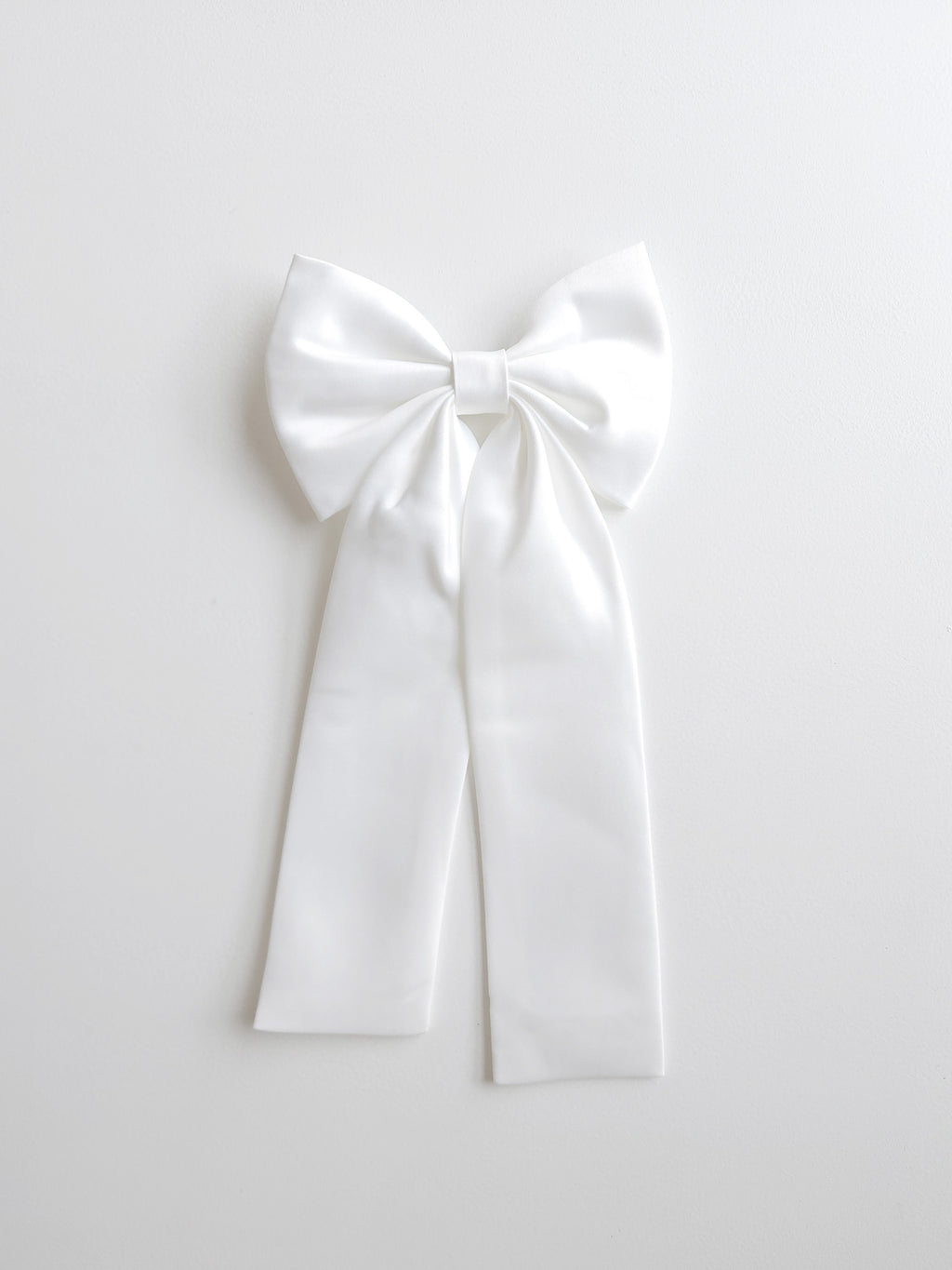 Adeline satin bow for flower girls. To match our Adeline satin flower girl dress.