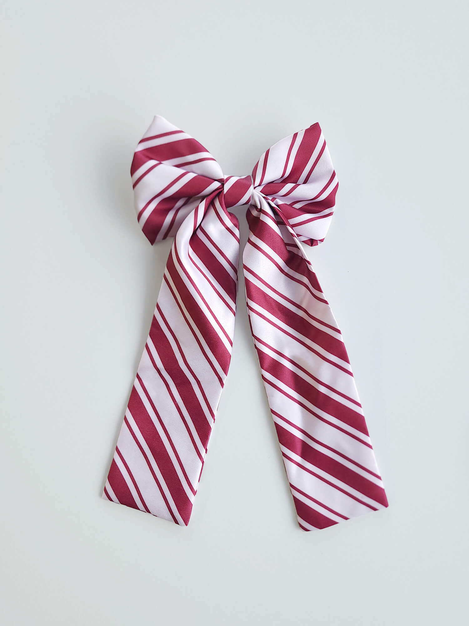 Satin bow - candy cane