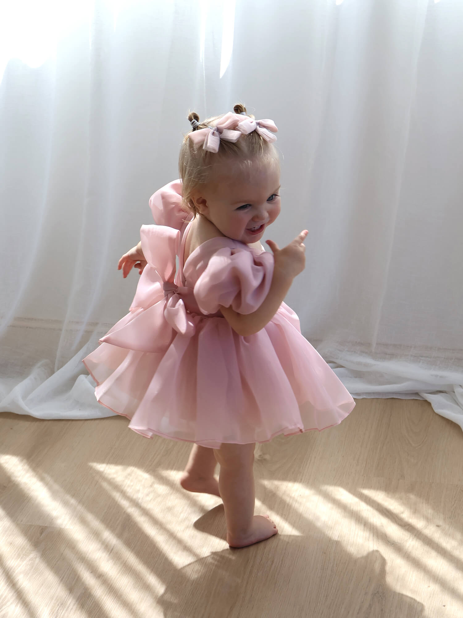 Cleo romper - blush organza