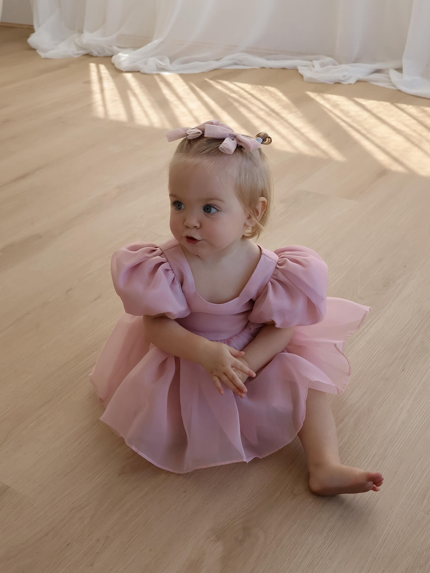 Cleo romper - blush organza