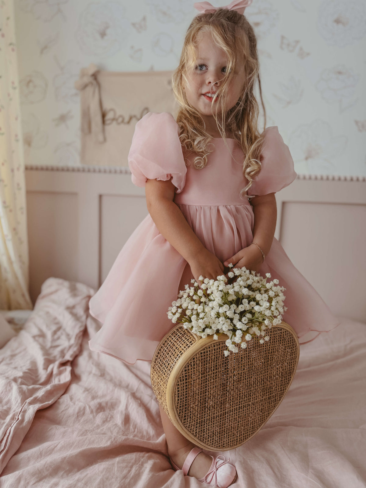 Cleo dress - blush organza