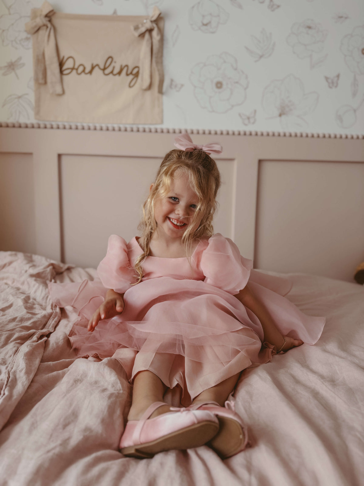 Cleo dress - blush organza