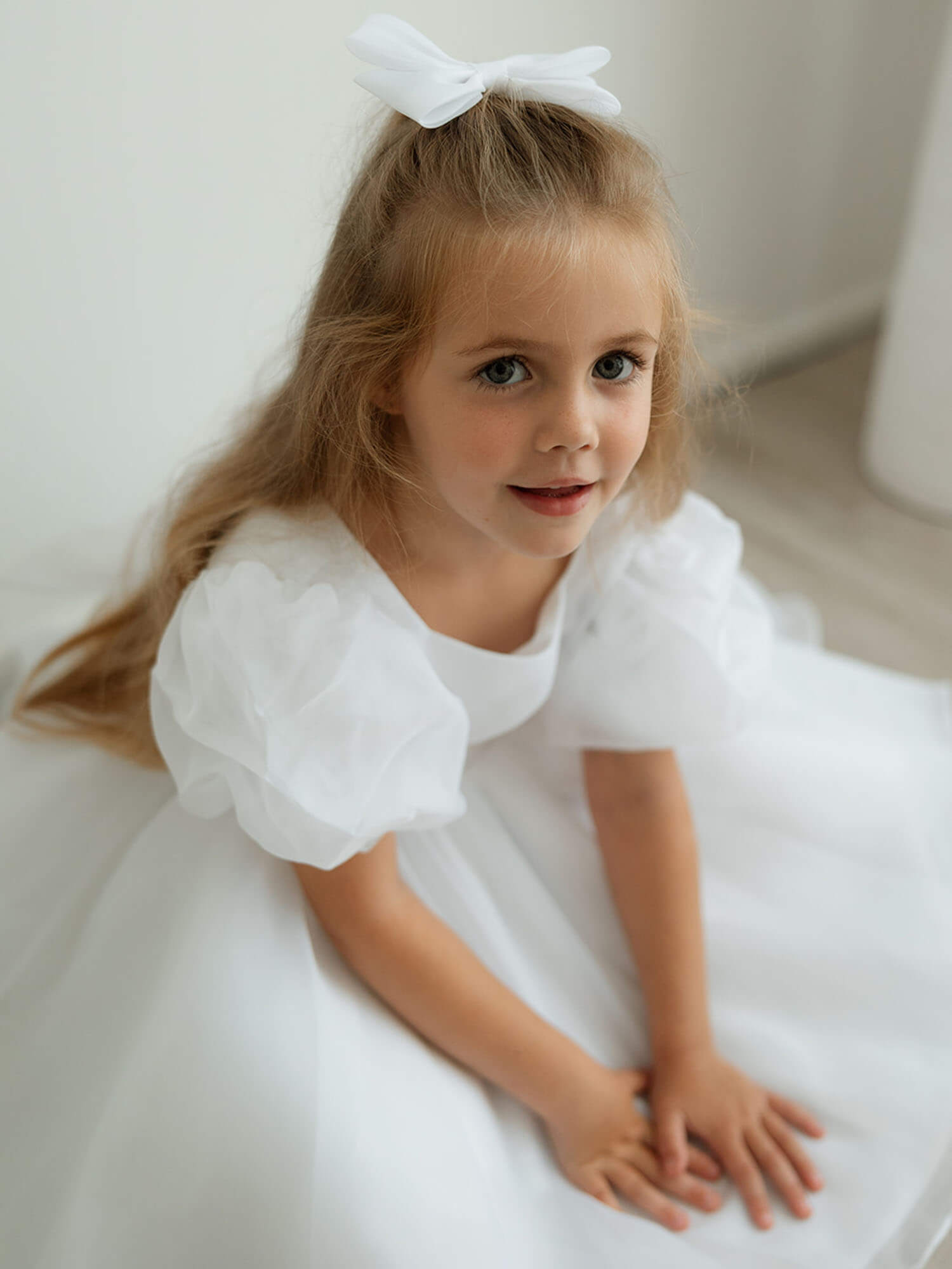 Cleo dress - pure white organza