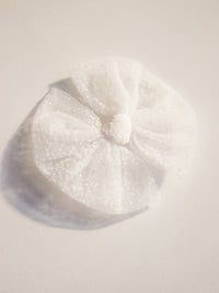 Tulle bows - ivory confetti tulle