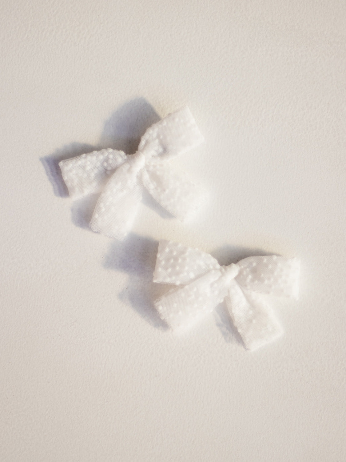 Tulle bows - ivory confetti tulle