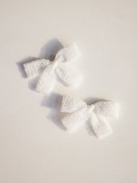 Tulle bows - ivory confetti tulle