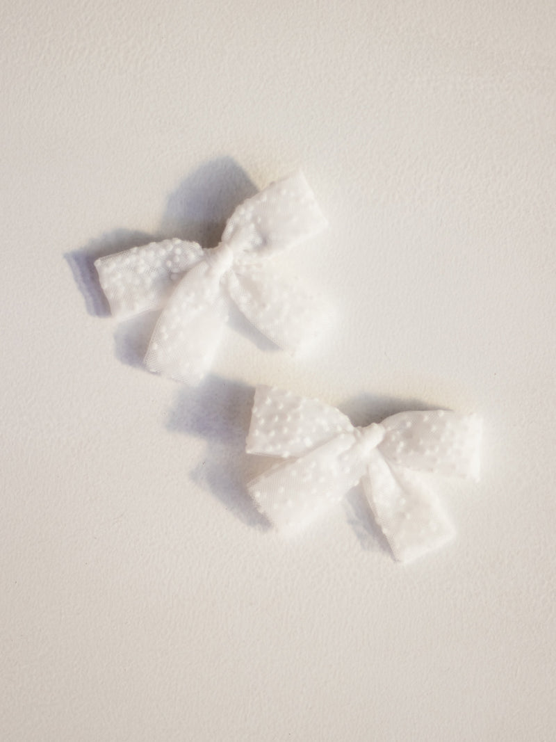 Tulle bows - ivory confetti tulle