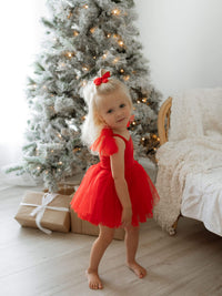 Harper romper - ruby red