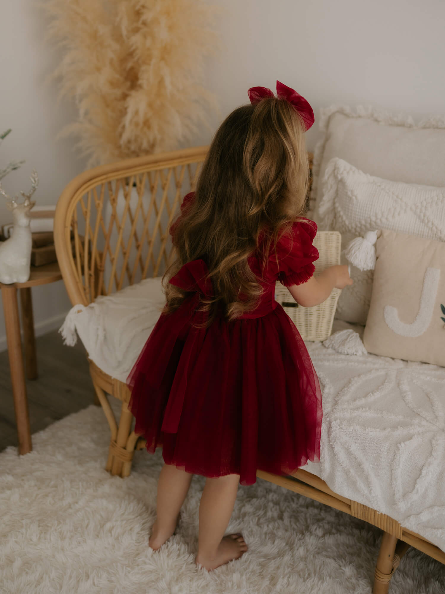 Layla dress - crimson