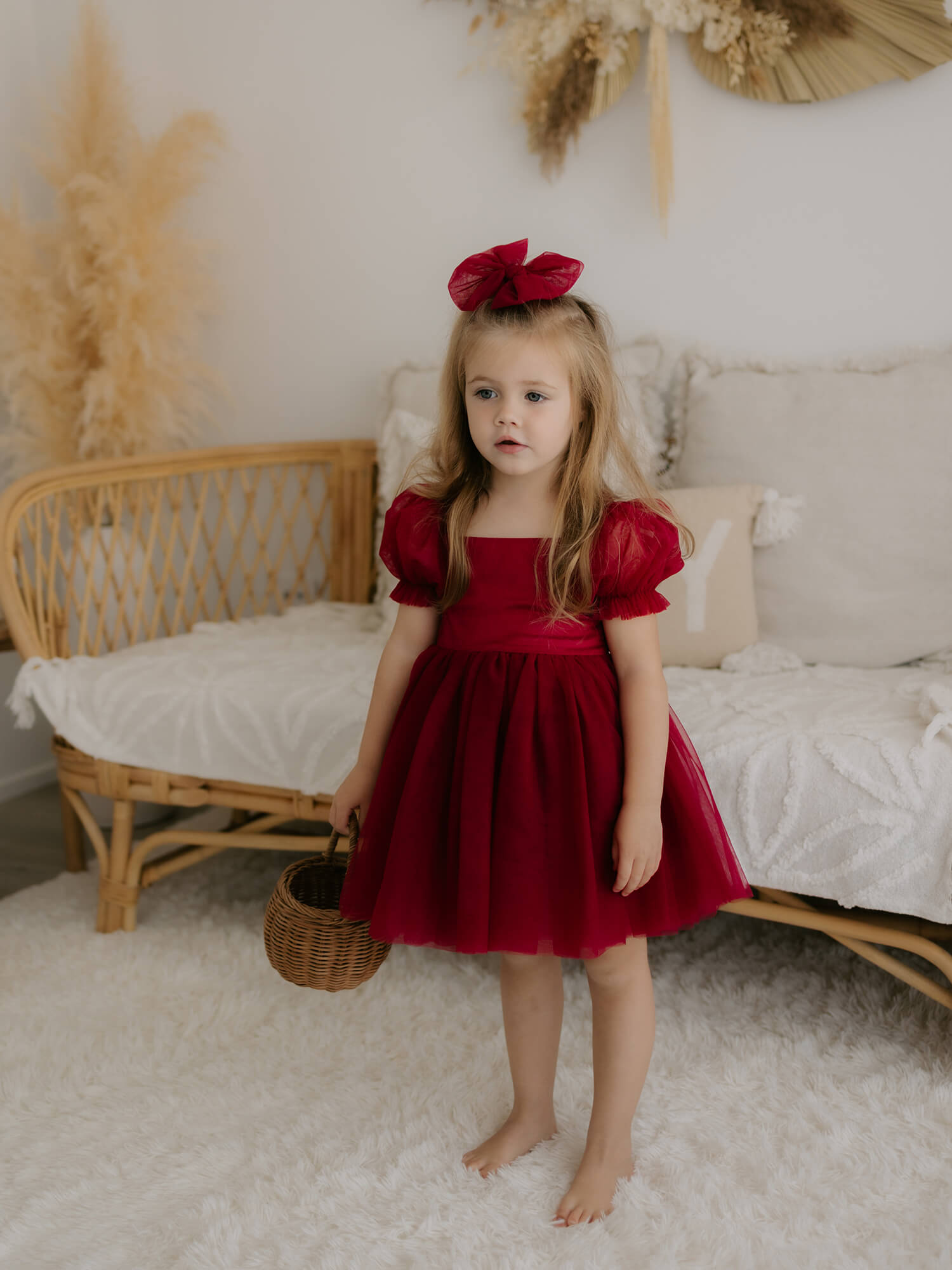 Layla dress - crimson
