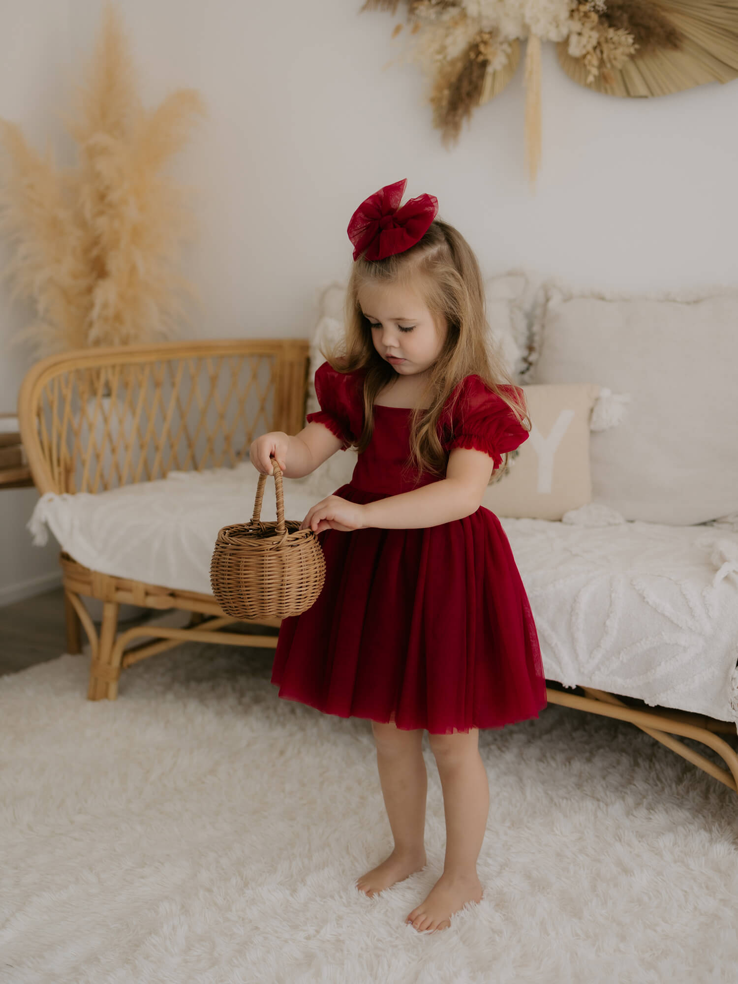 Layla dress - crimson