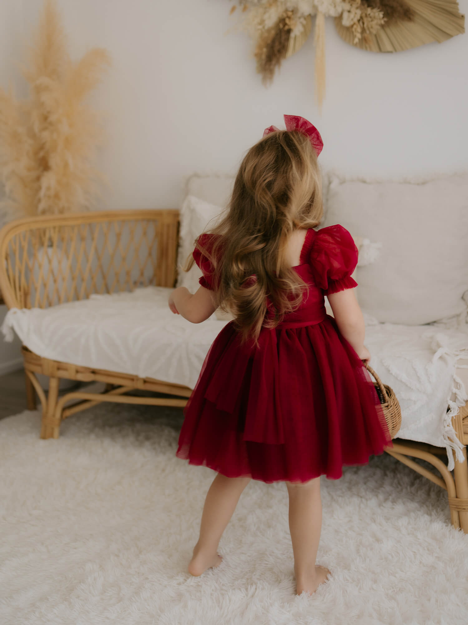 Layla dress - crimson