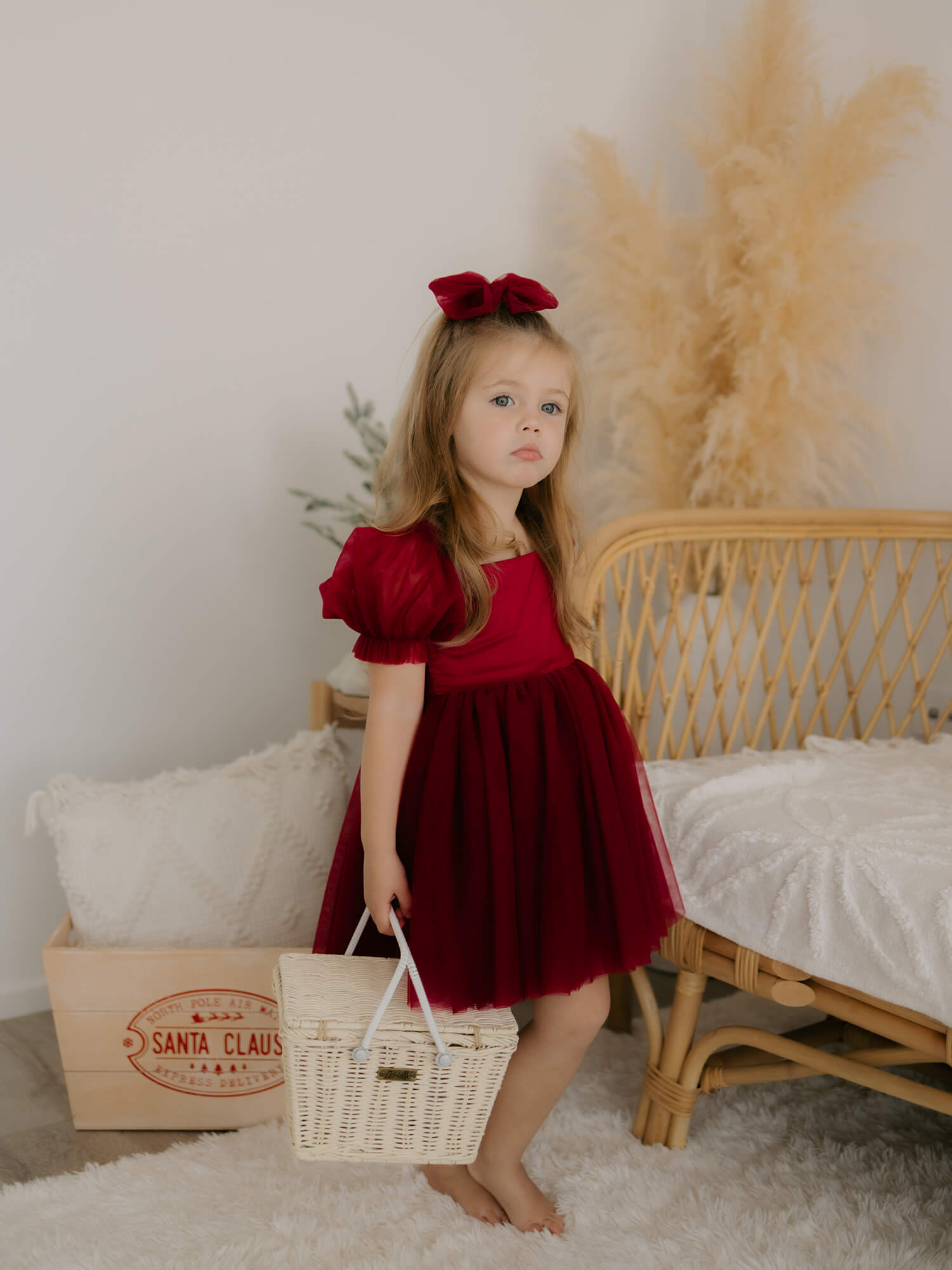 Layla dress - crimson