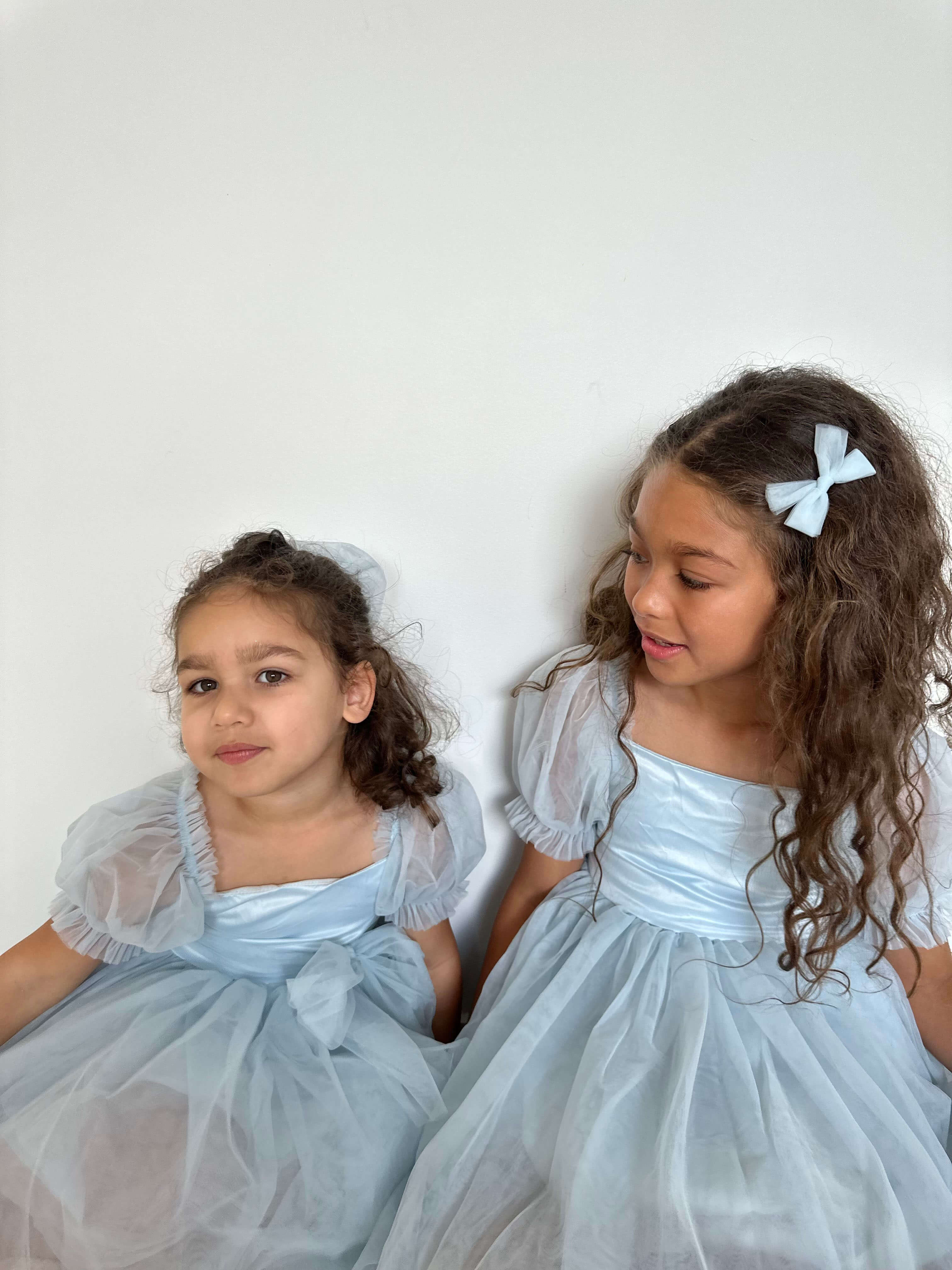 Layla Flower Girl Dress Dusty Blue Oui Babe