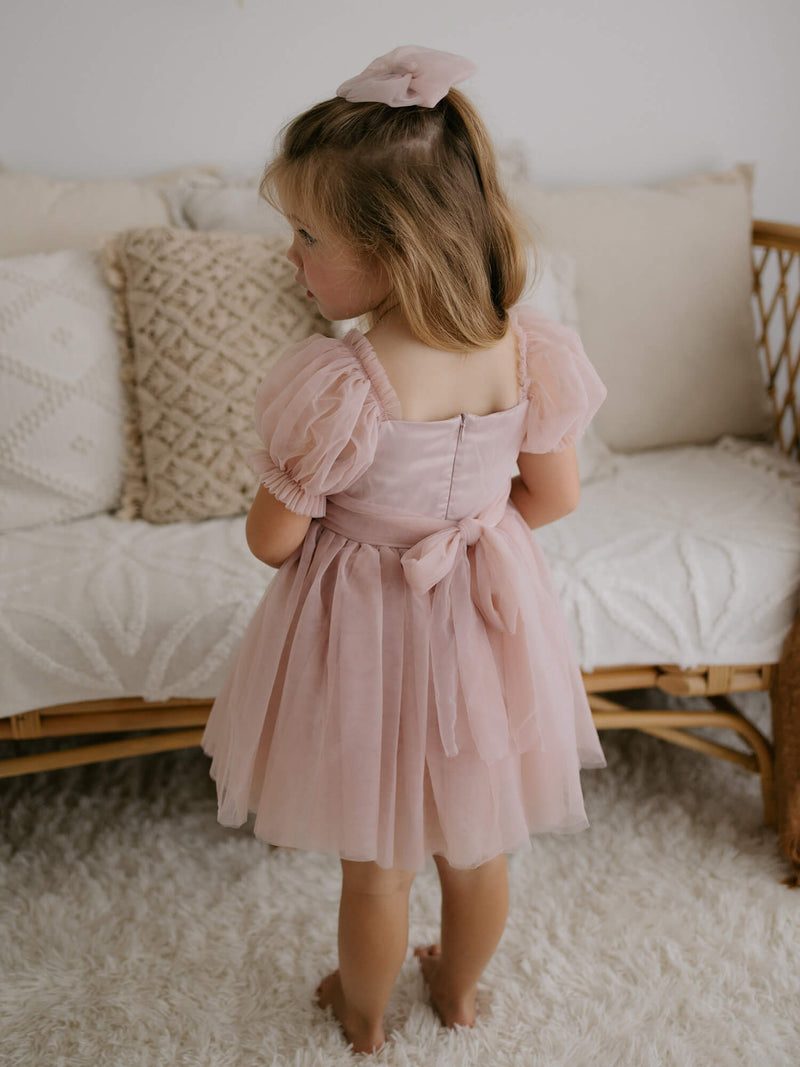 Layla Flower Girl Dress - Dusty Pink - Oui Babe