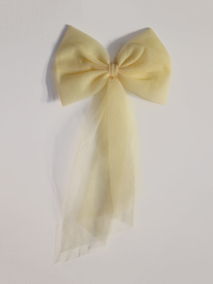 Tulle bows - lemon