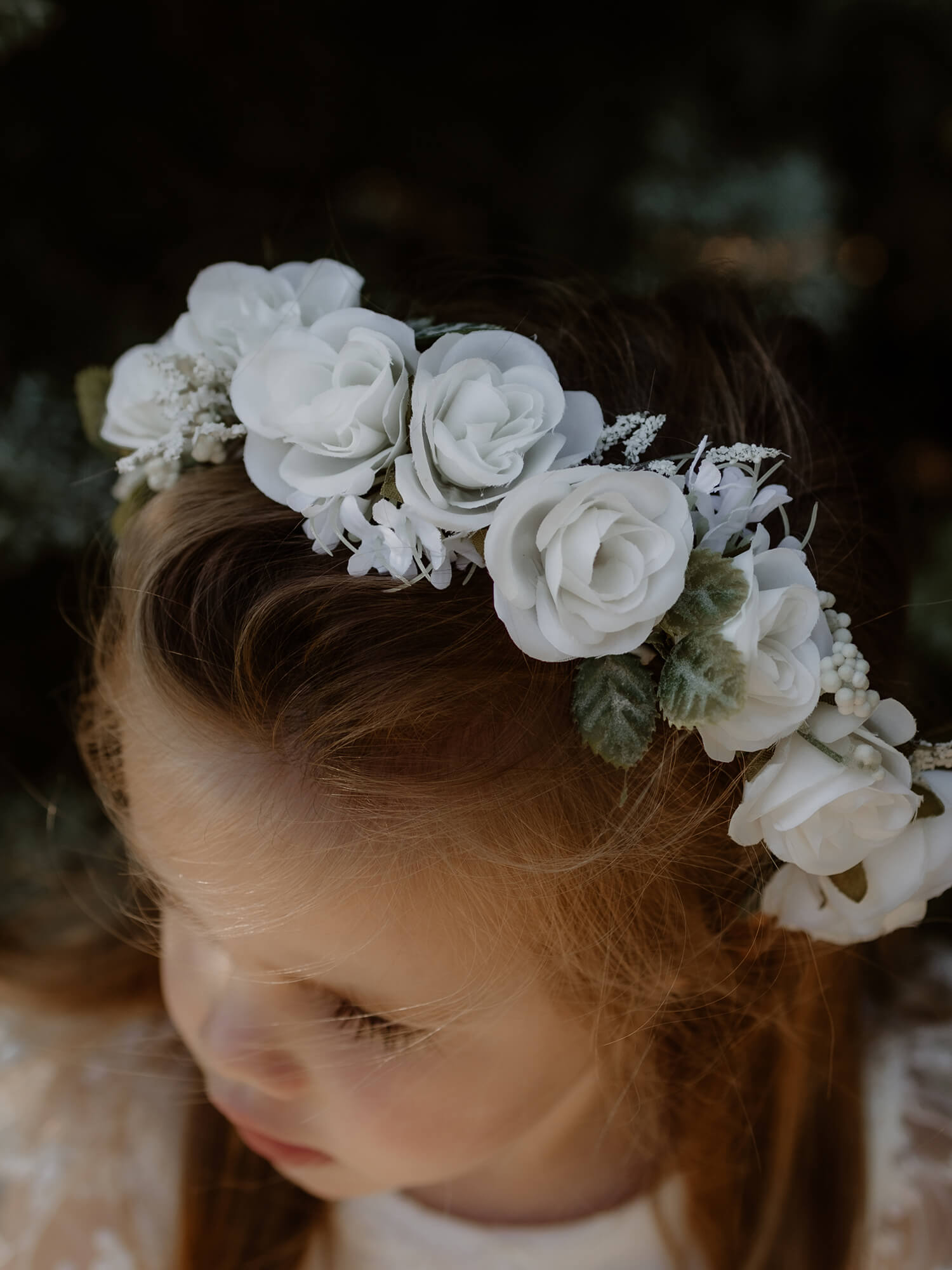 Rose flower crown - ivory