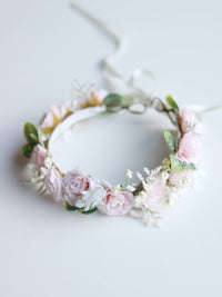 Rose flower crown - blush