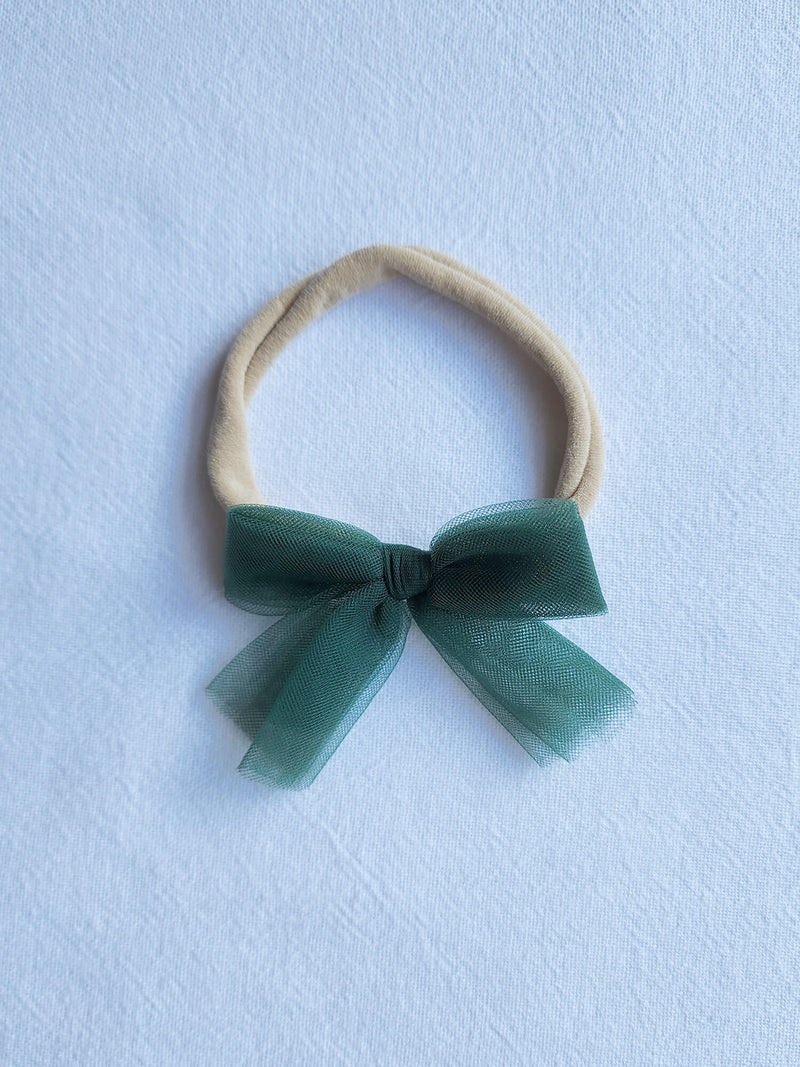 Tulle bows - Emerald