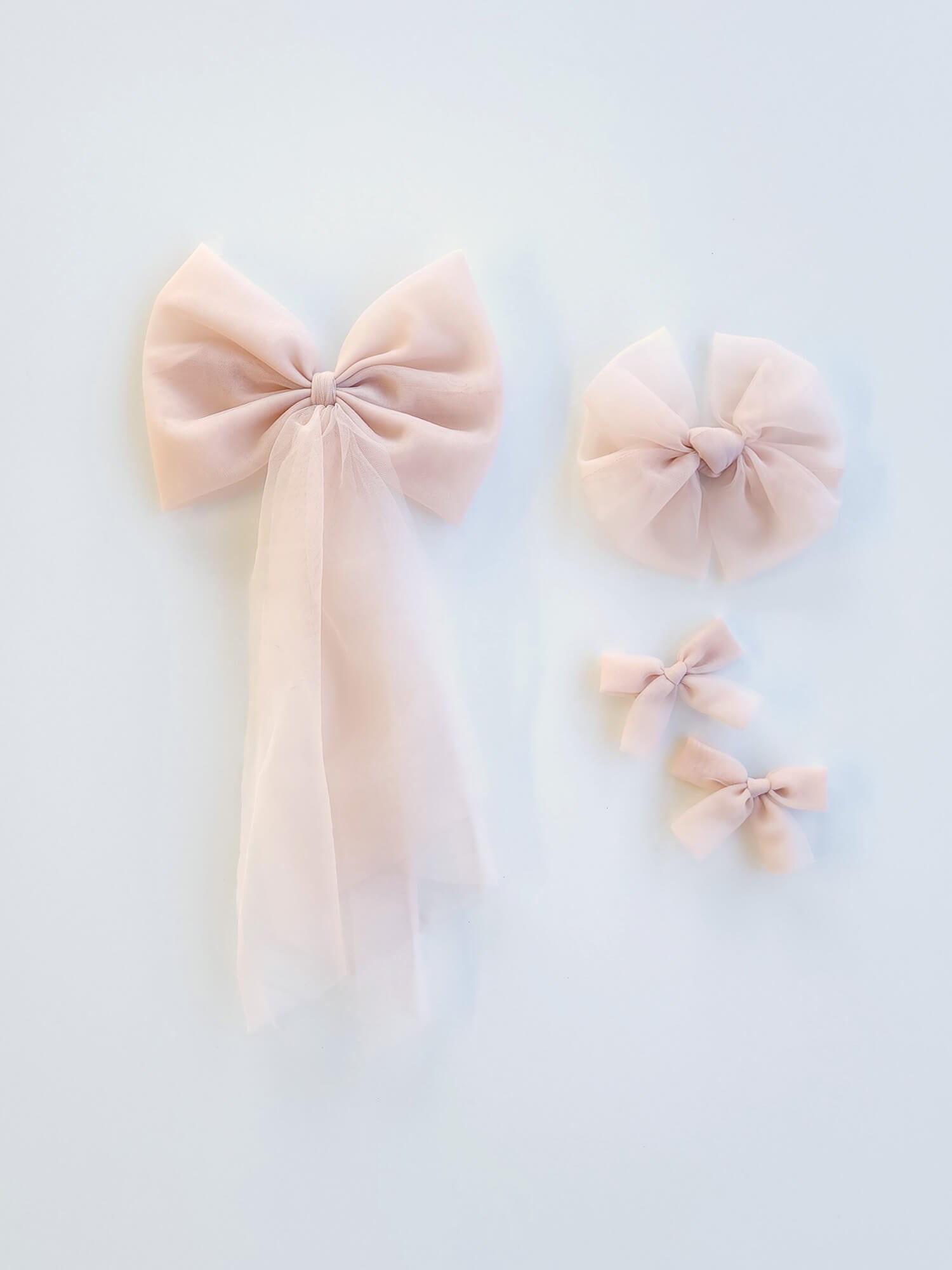 Tulle bows - Champagne