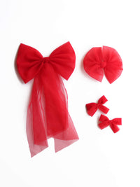 Tulle bows - Ruby Red