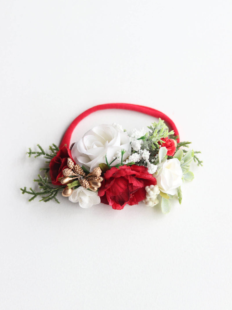 Winter floral headband