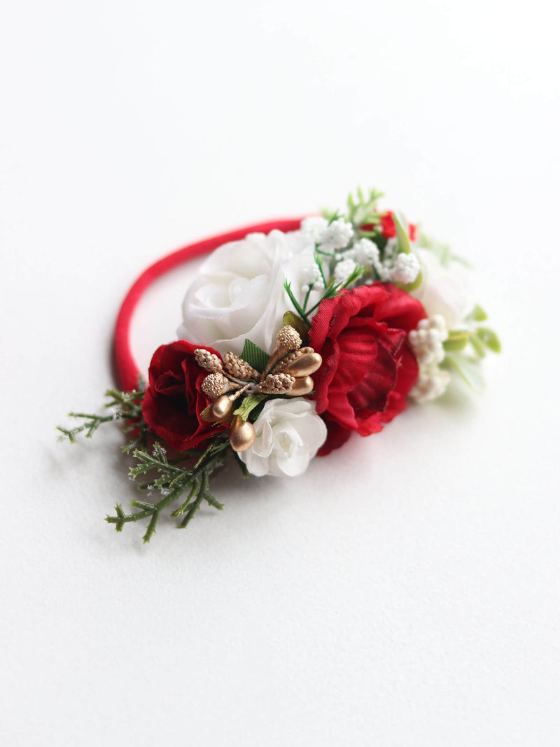 Winter floral headband