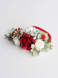 Winter floral headband