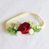 Aubrey floral headband - Flower crown - wine and ivory floral headband.