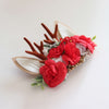 Christmas baby floral headband - red