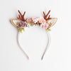Christmas floral headband - blush