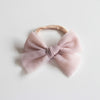 Tulle bow headband - dusty pink